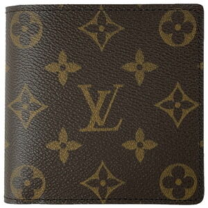 Louis Vuitton Porte Bie Carte Monet Bi fold Wallet Billfold Brown